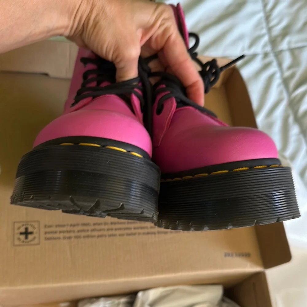 Dr. Martens Fuchsia Ankle Boots 5 - Picture 3 of 16